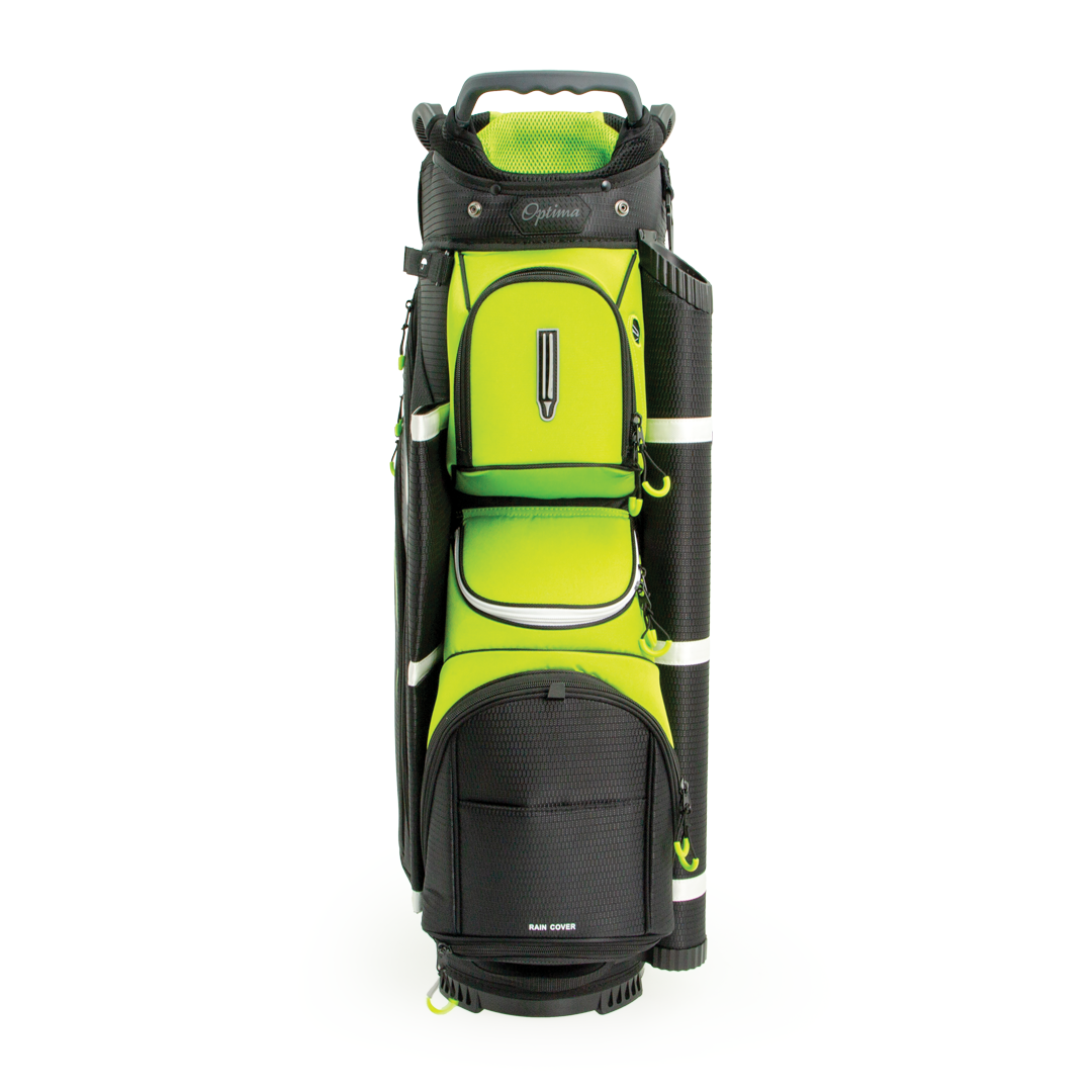 Optima Golf Bag Champion Cart Black Green Front