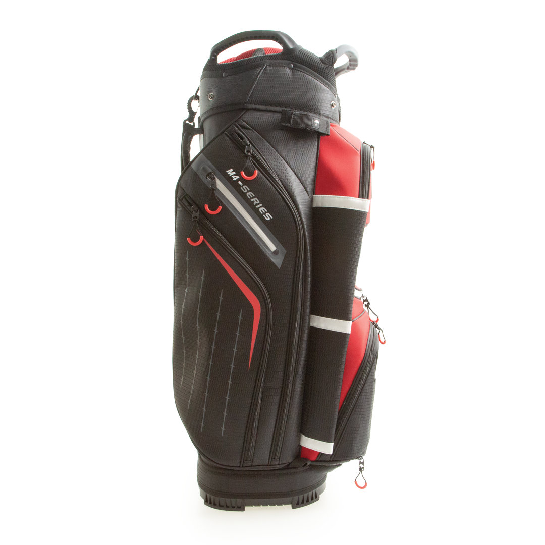 Optima Golf Bag Champion Cart Black Red Side