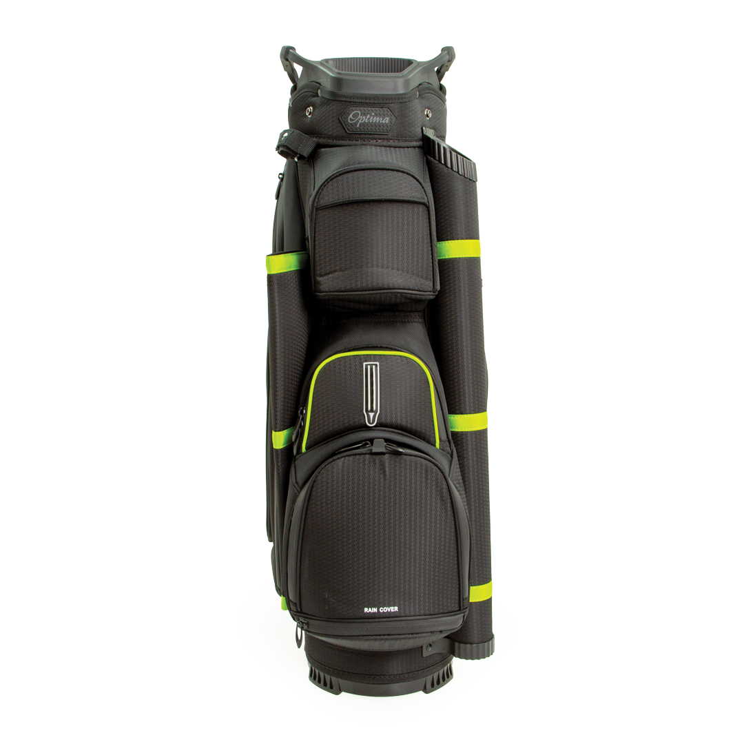Optima Glory Cart Bag Black Green Front