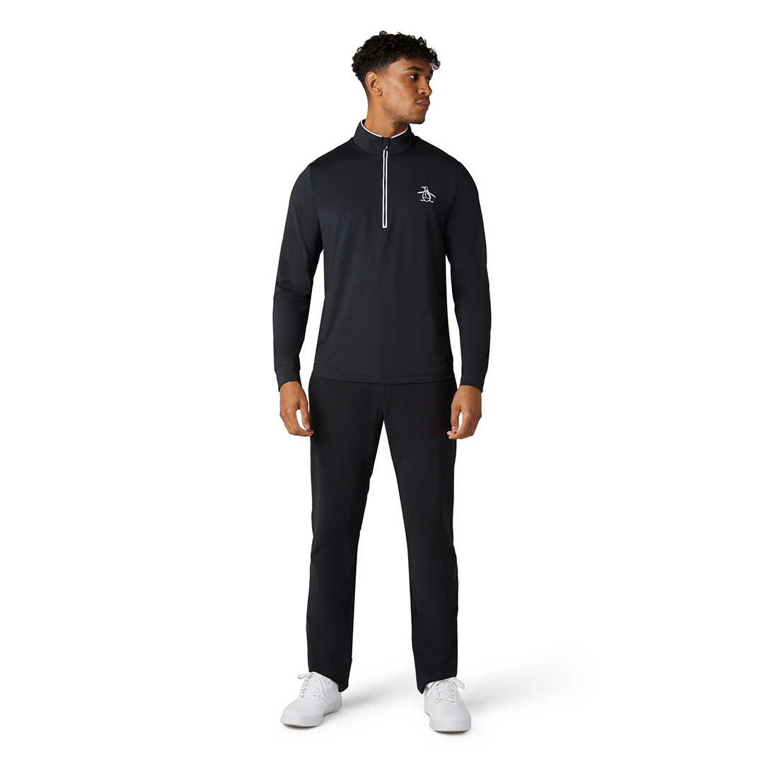 Original Penguin Performance Earl 1/4 Zip Outerwear - Caviar