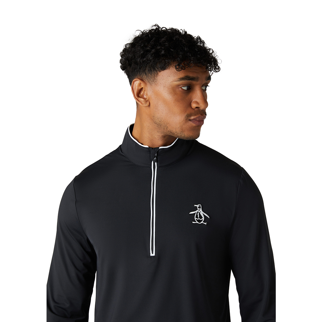 Original Penguin Performance Earl 1/4 Zip Outerwear - Caviar