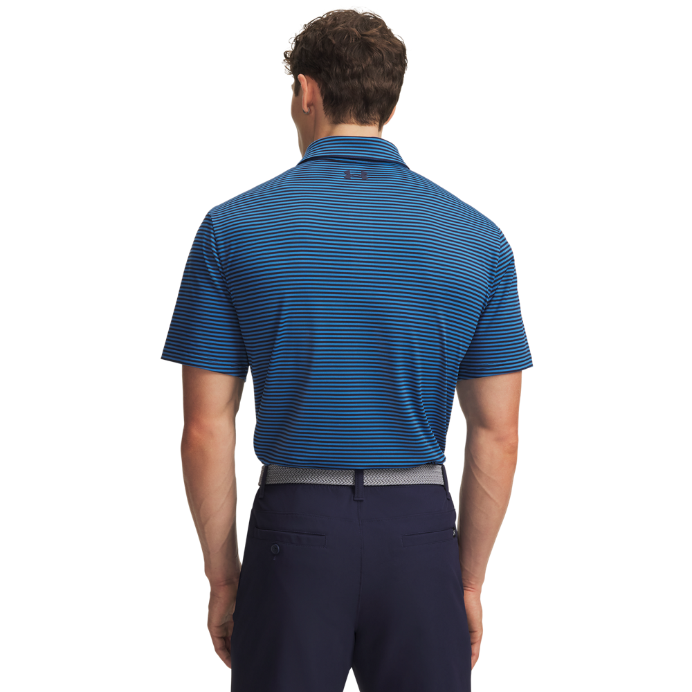 Under Armour Playoff 3.0 Stripe Polo - Navy - front view