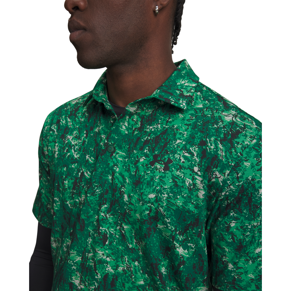 Under Armour Playoff 3.0 Printed Polo - Ivy / Navy - detail