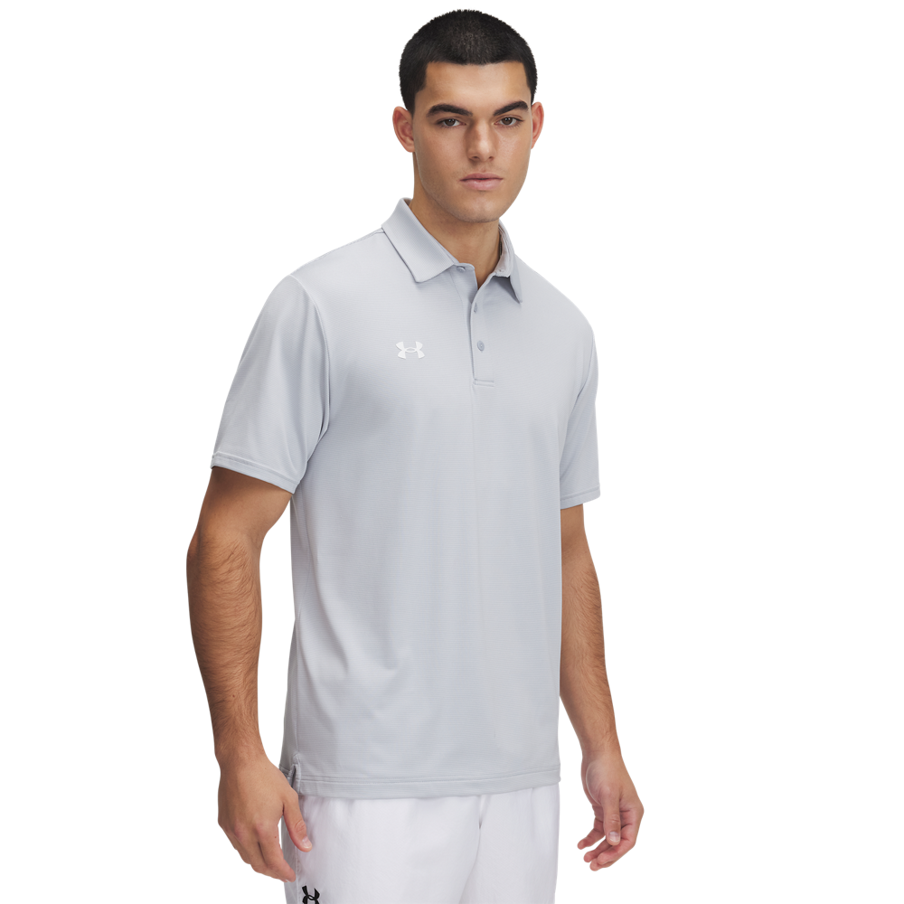 Under Armour Playoff Team Stripe Polo - Grey - front view