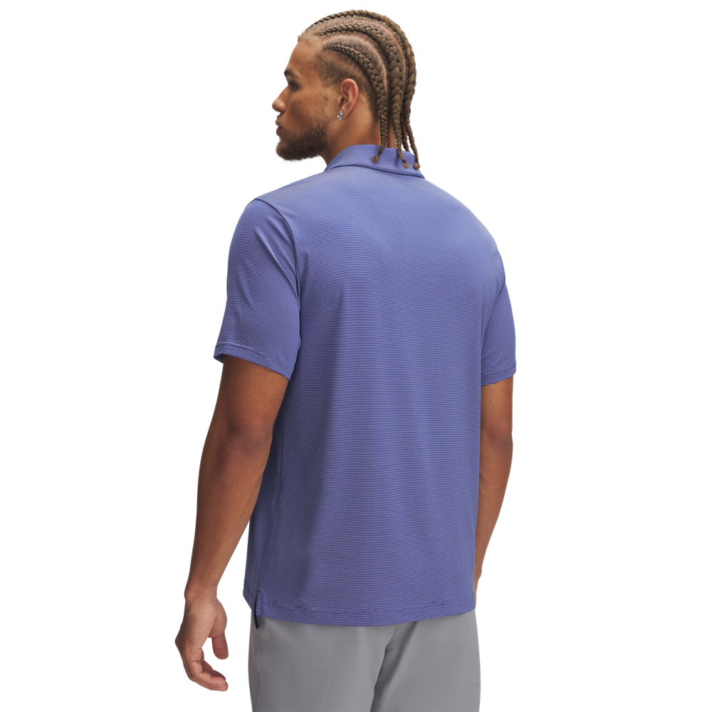 Under Armour Playoff Team Stripe Polo - Royal - back view