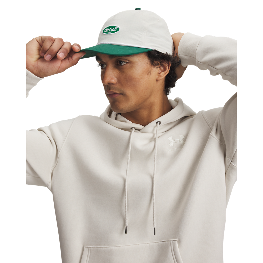 Under Armour Drive Mid Nylon Adjustable Cap - White - front view