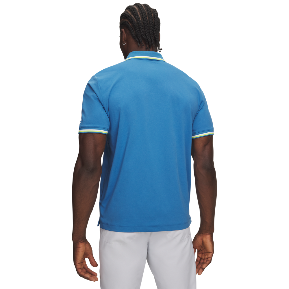 Under Armour ArmourDry Rib Polo - Blue - back view