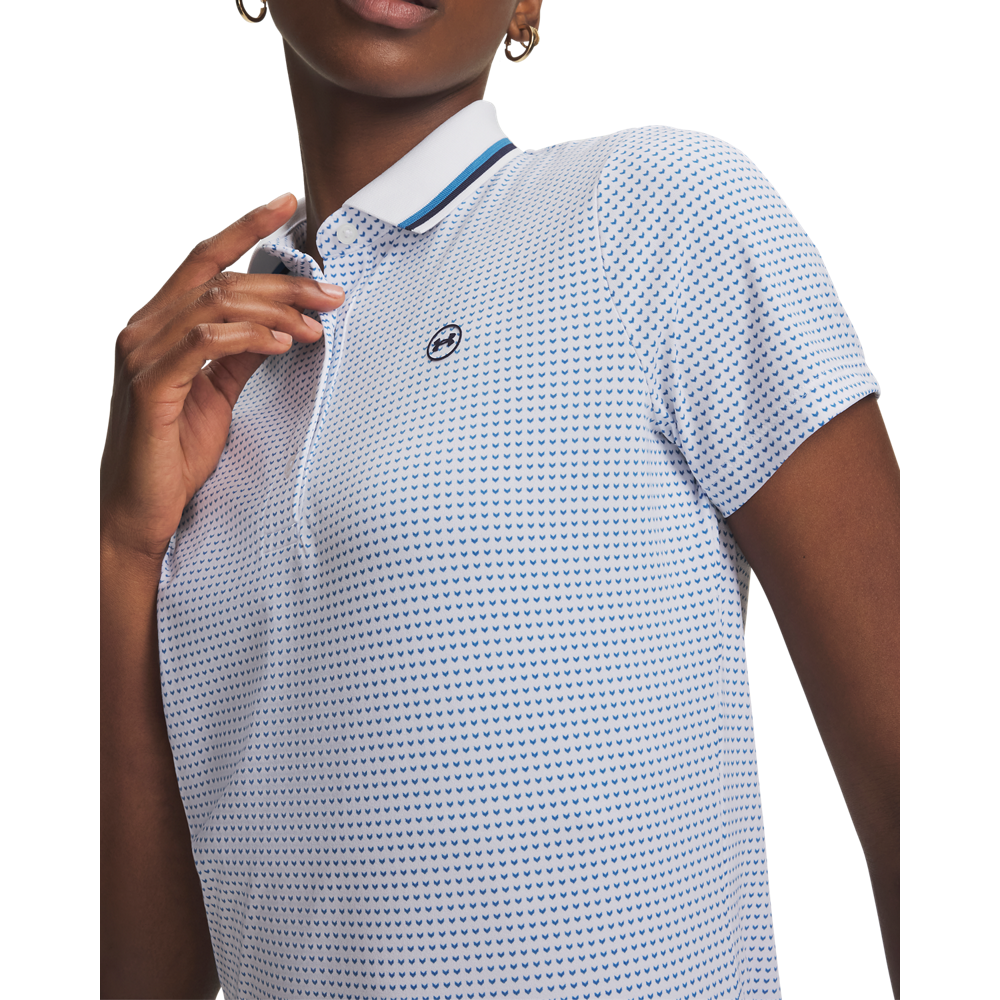 Under Armour Women’s ArmourDry Printed Rib Polo - White - detail